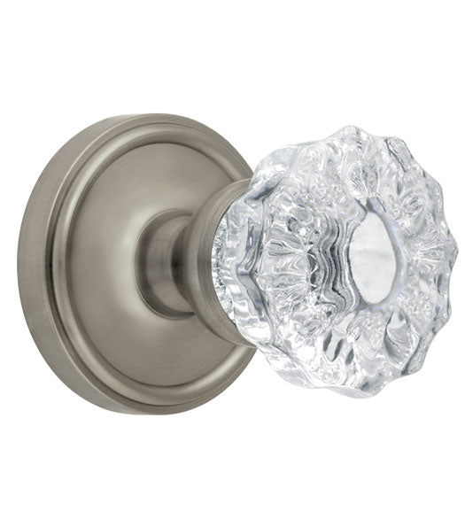 Georgetown Rosette With Crystal Fontainebleau Knob, Grandeur GEOFON
