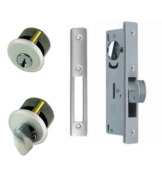 Sliding Storefront Door Mortise Deadbolt Lockset, Zinc Cylinders, TH1102-PZ