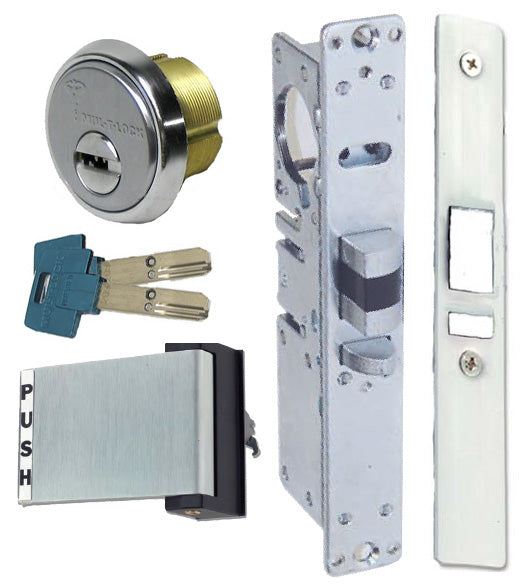 High Security Storefront Door Mortise Deadlatch Lock Sets, Mul-T-Lock Cylinders, TH1103-PM