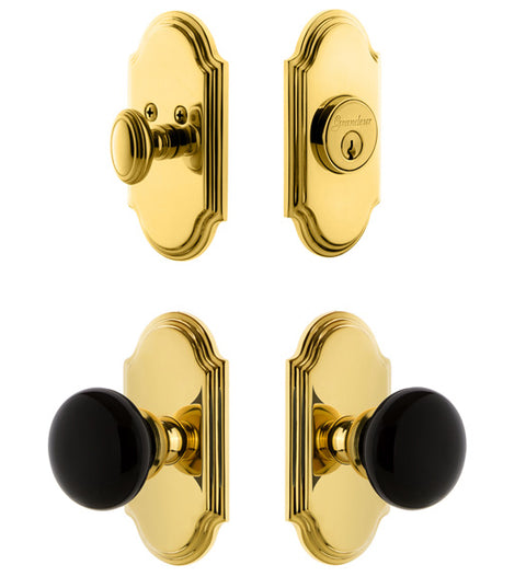 Arc Entryset with Coventry Knob, Grandeur ARCCOVCOM
