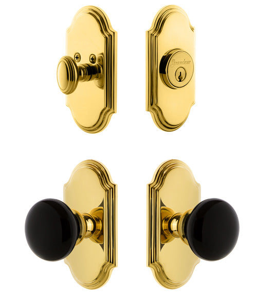 Arc Entryset with Coventry Knob, Grandeur ARCCOVCOM