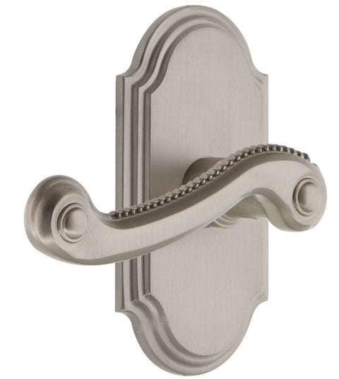 Rope Newport Lever with Arc Rose, Grandeur ARCNEW