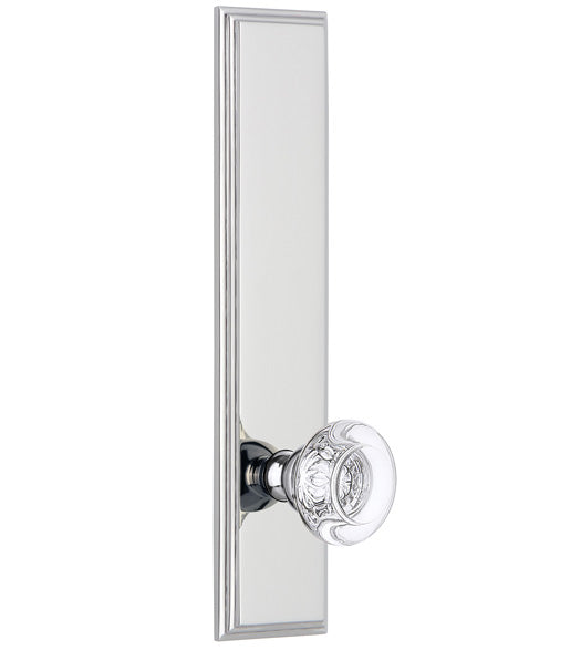 Bordeaux Crystal Knob with Carre Plate, Grandeur CARBOR19