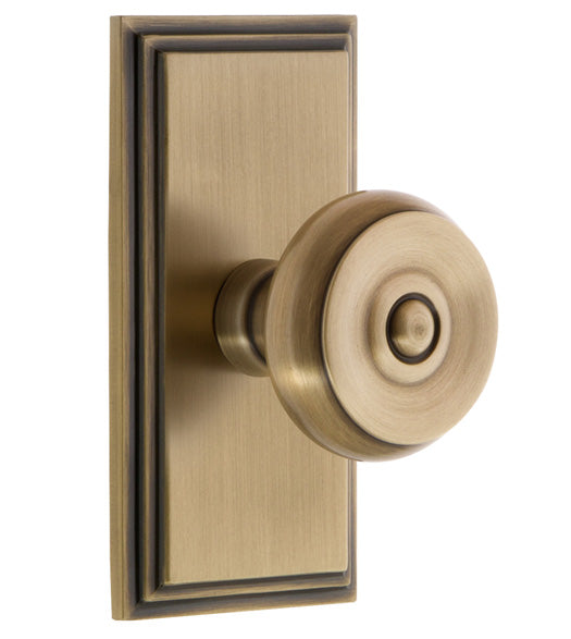 Bouton Knob with Carre Plate, Grandeur CARBOU