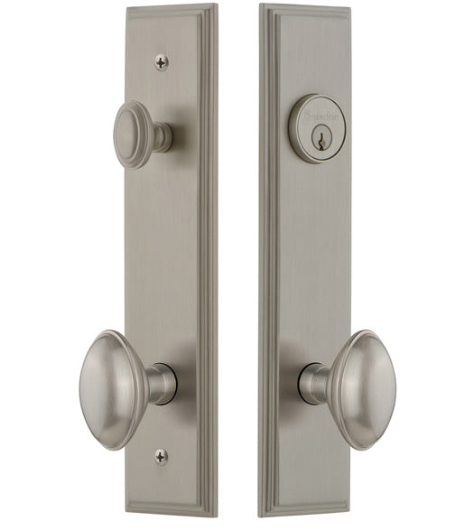Keyed Entry Set Eden Prairie Knob with Carre Tall Plate, Grandeur CAREDN19ENTR