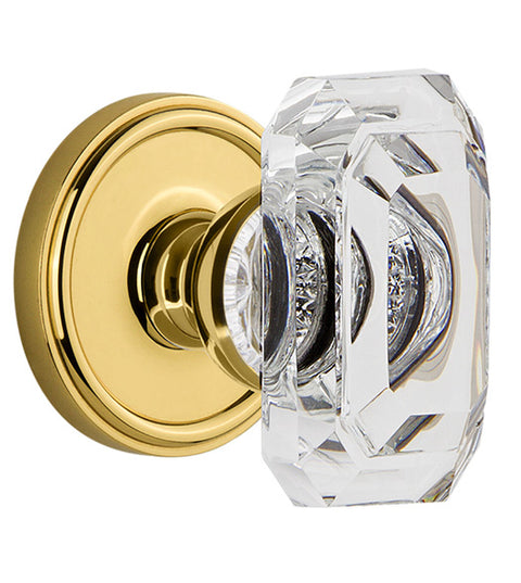 Baguette Clear Knob with Circulaire Rose, Grandeur CIRBCC
