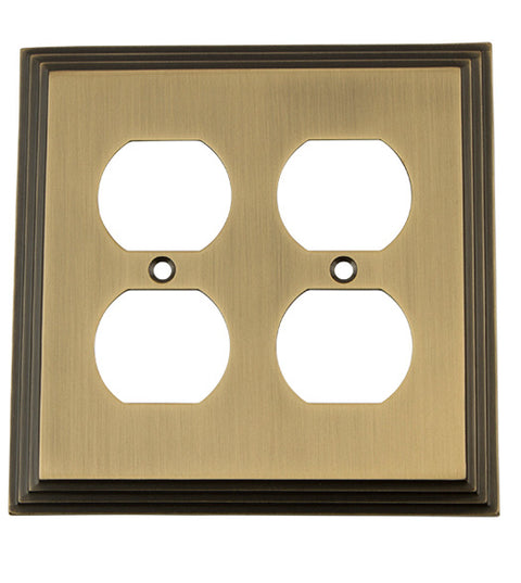 Deco Double Outlet Plate, Grandeur DECSWPLTD2