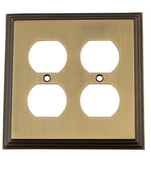Deco Double Outlet Plate, Grandeur DECSWPLTD2