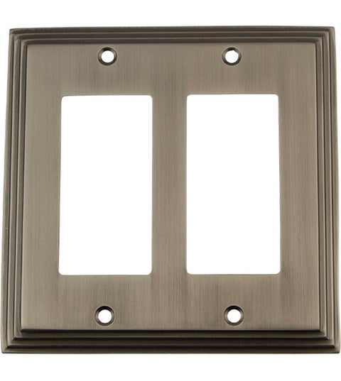 Deco Double Rocker Plate, Grandeur DECSWPLTR2