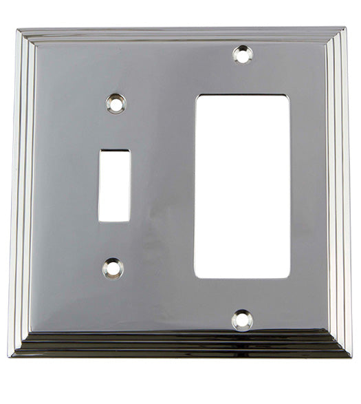 Deco Light Switch and Rocker Plate, Grandeur DECSWPLTTR