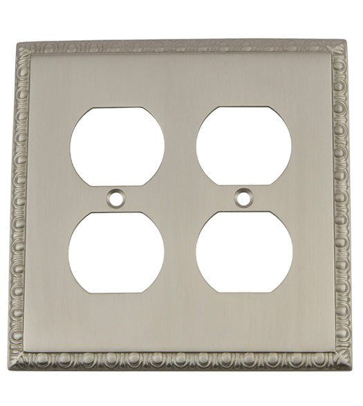 Egg and Dart Double Outlet Plate, Grandeur EADSWPLTD2