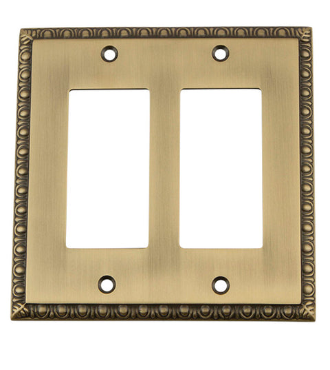 Egg and Dart Double Rocker Switch Plate, Grandeur EADSWPLTR2