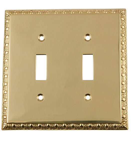 Egg and Dart Double Toggle Switch Plate, Grandeur EADSWPLTT2