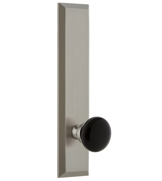Porcelain Coventry Knob with Fifth Avenue Tall Plate, Grandeur FAVCOV19