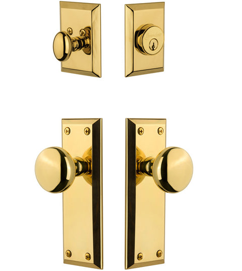 Fifth Avenue Single Cylinder Entry Door Lock Set, Grandeur FAVFAVCOM