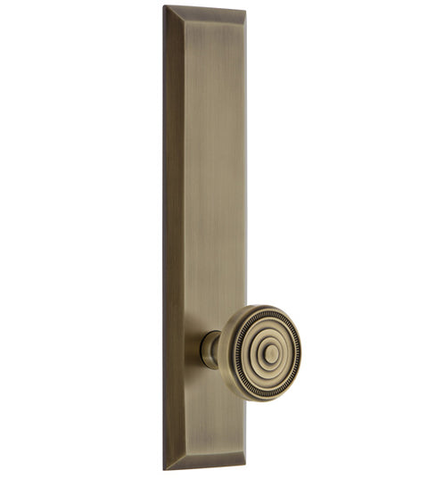 Soleil Knob with Fifth Avenue Tall Plate, Grandeur FAVSOL19