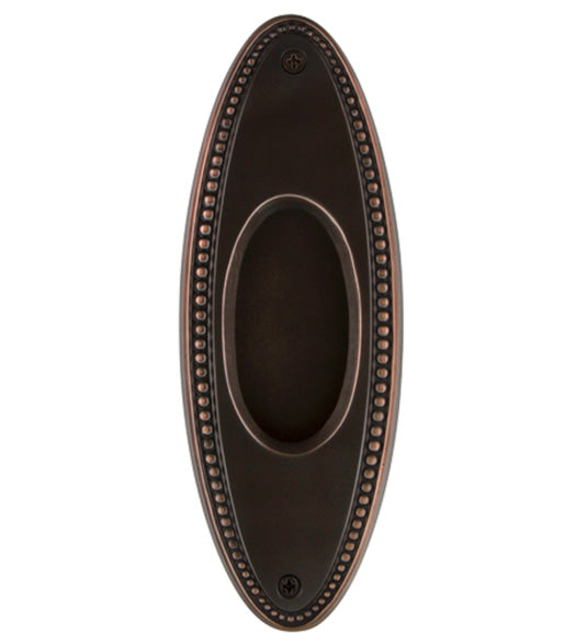 Decorative Beaded Pocket Door Flush Pull, Grandeur FLPBED