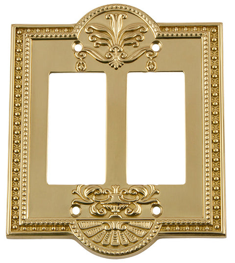 Meadows Double Rocker Light Switch Cover, Grandeur MEASWPLTR2