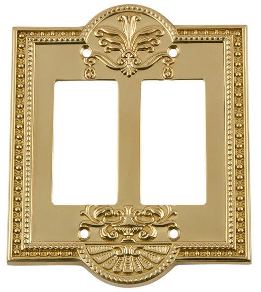 Meadows Double Rocker Light Switch Cover, Grandeur MEASWPLTR2