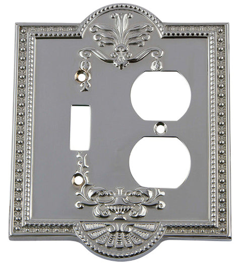 Meadows Outlet with Toggle Light Switch Cover, Grandeur MEASWPLTTD
