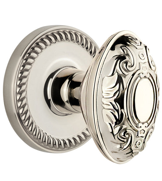 Newport Rosette With Grande Victorian Knob, Grandeur NEWGVC