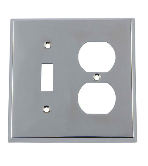 New York Outlet and Toggle Switch Plate, Grandeur NYKSWPLTTD