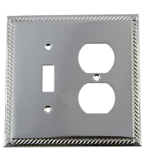 Rope Outlet and Toggle Light Switch Plate, Grandeur ROPSWPLTTD