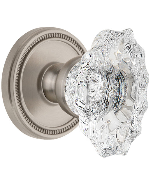 Biarritz Crystal Knob with Soleil Rose, Grandeur SOLBIA