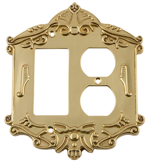 Victorian Outlet and Rocker Switch Plate, Grandeur VICSWPLTRD