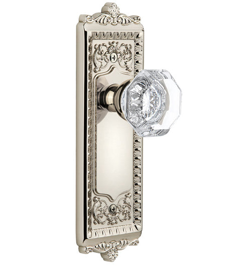 Crystal Chambord Knob With Windsor Rose, Grandeur WINCHM