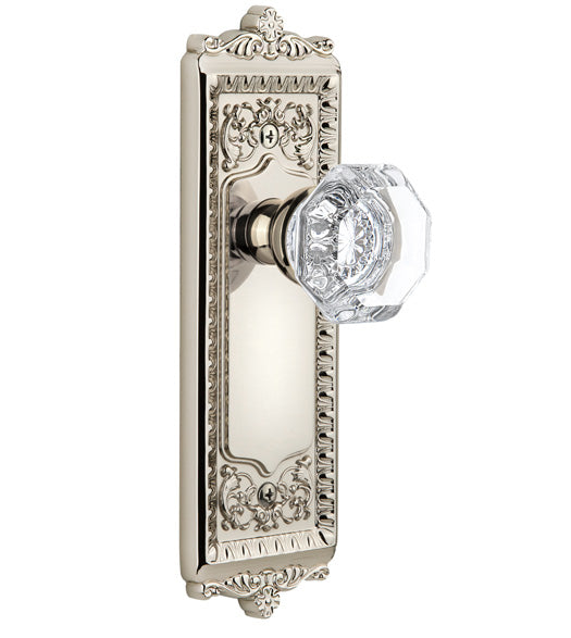 Crystal Chambord Knob With Windsor Rose, Grandeur WINCHM