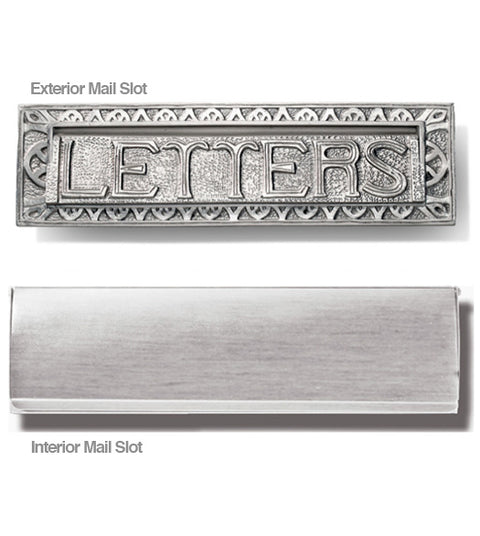 Doorware.com 10 Inch Decorative Brushed Nickel Mail Slot, Hamilton MS-301-BN