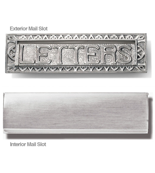 Doorware.com 10 Inch Decorative Brushed Nickel Mail Slot, Hamilton MS-301-BN