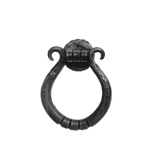 Extra Large Tuscan Handmade Iron Art Door Knocker, Acorn IMABP