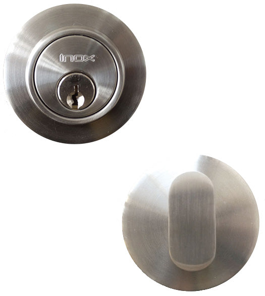 2-1/2 Inch Stainless Steel Single Cylinder Deadbolt, INOX CD110B