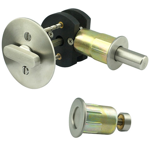 Round Barn Door Privacy Lock, INOX EC1216