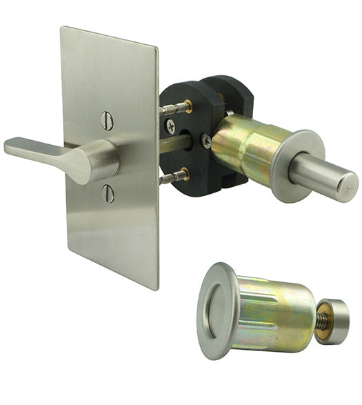 Rectangular Barn Door ADA Privacy Lock, INOX EC1517