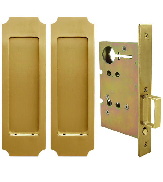 Crown Pocket Door Passage Set, INOX FH32PD8010