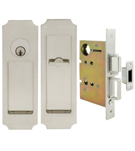 Crown Pocket Door Keyed Entry, INOX FH32PD8450