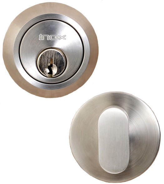 Sleek and Small Single Cylinder 2-1/16 Inch Deadbolt, INOX GD110B