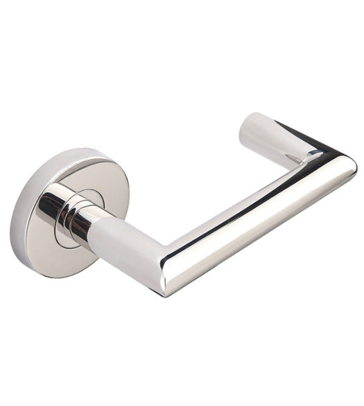Stainless Steel Stuttgart Leverset with Round Rose, INOX RA109