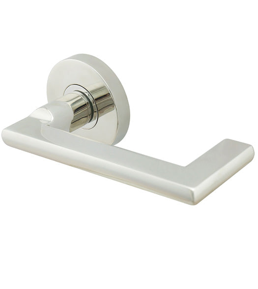 Twilight Lever with Round Rose, INOX RA244