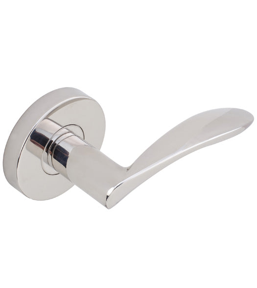 Crest Lever with Round Rosette, INOX RA311