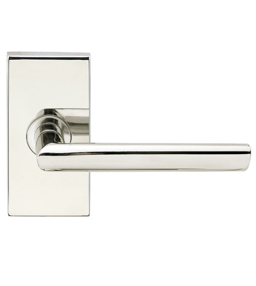 Oval Grip Stockholm Leverset with Rectangular Rose, INOX SH107