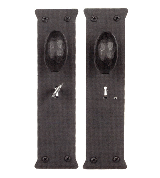 Doorware.com 9-7/8 Inch Mortise Skeleton Key Iron Art Lockset With Egg Knob, Acorn IWYBI