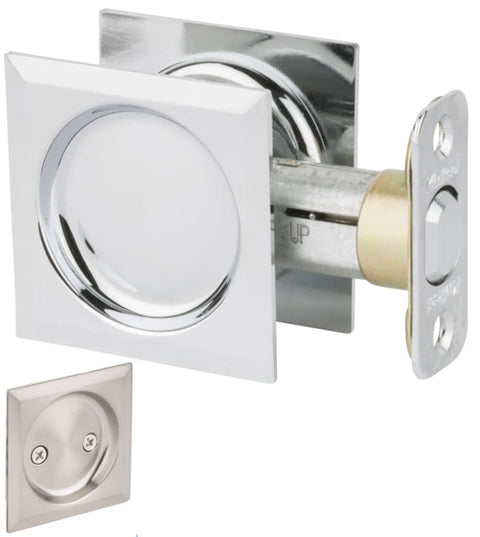 Square Pocket Door Passage Set, Kwikset 334-SQT
