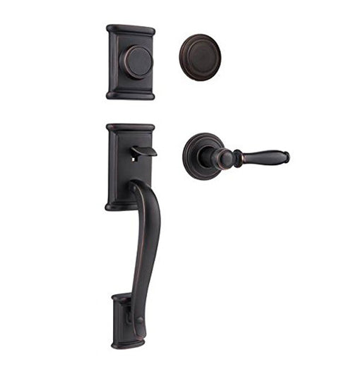 Doorware.com Ashfield Dummy Cylinder Handleset, Kwikset 802ADH