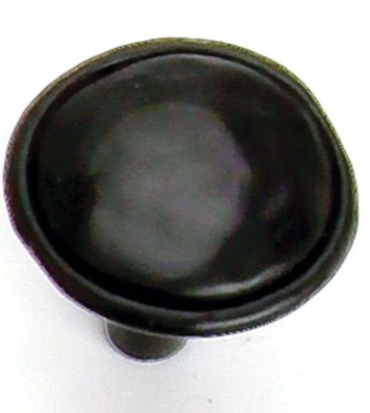 Matte Black Hammered Cabinet Knob, Laurey 37420