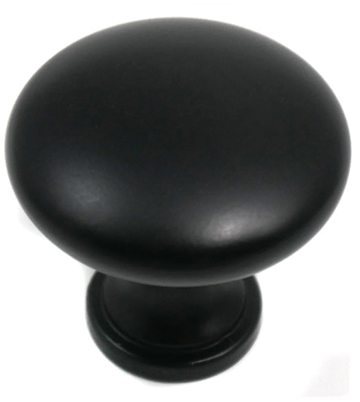 Matte Black Cabinet Knob, Laurey 54620