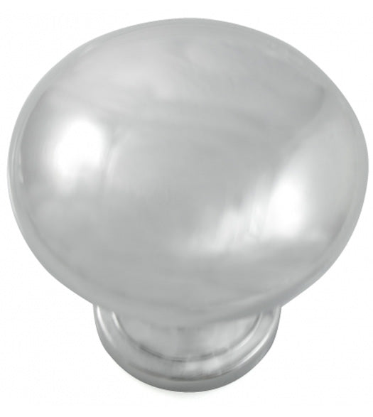 Polished Chrome 1-1/4 Diameter Cabinet Knob, Laurey 55526